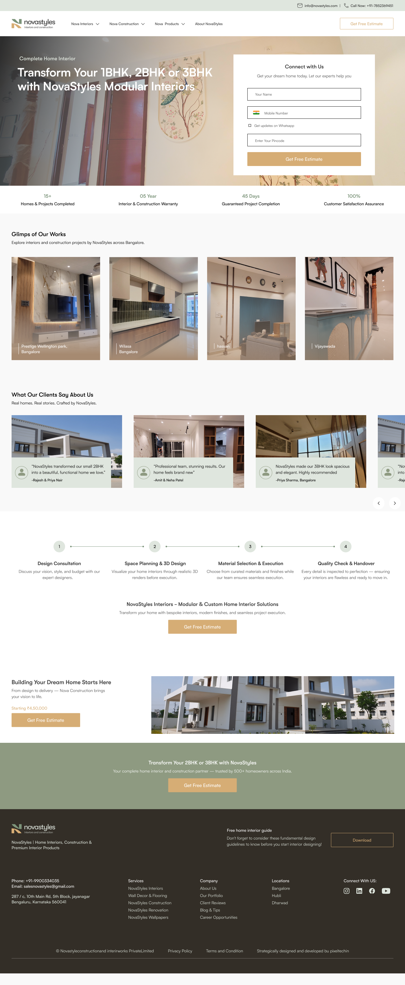 NovaStyles — Interior Design Page
